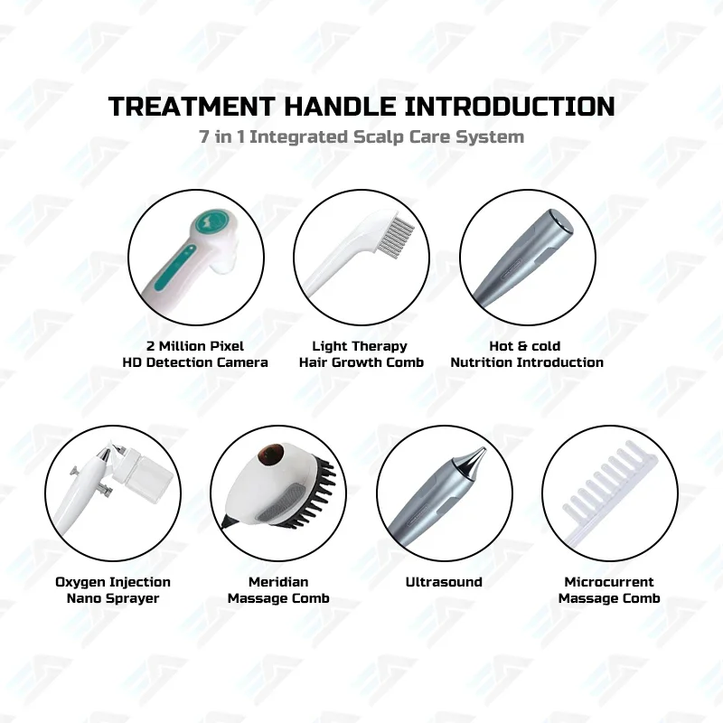 Máquina para el cuidado del cuero cabelludo 7 en 1, analizador de cabello Leader-LD5, sistema de gestión de la salud del cuero cabelludo, dispositivo de tratamiento para la pérdida de cabello, mejora la calidad del cabello
