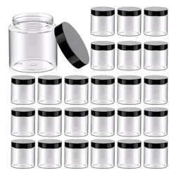 （Upcoming price increase）Round Clear Cosmetic Container,Plastic Jars,Lotion Cream Ointments,Makeup Eye Shadow Pot,Travel Storage