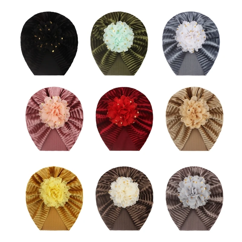 Baby Headwraps Beanie Bequeme Pleuche Mütze Warme modische Mütze für Baby