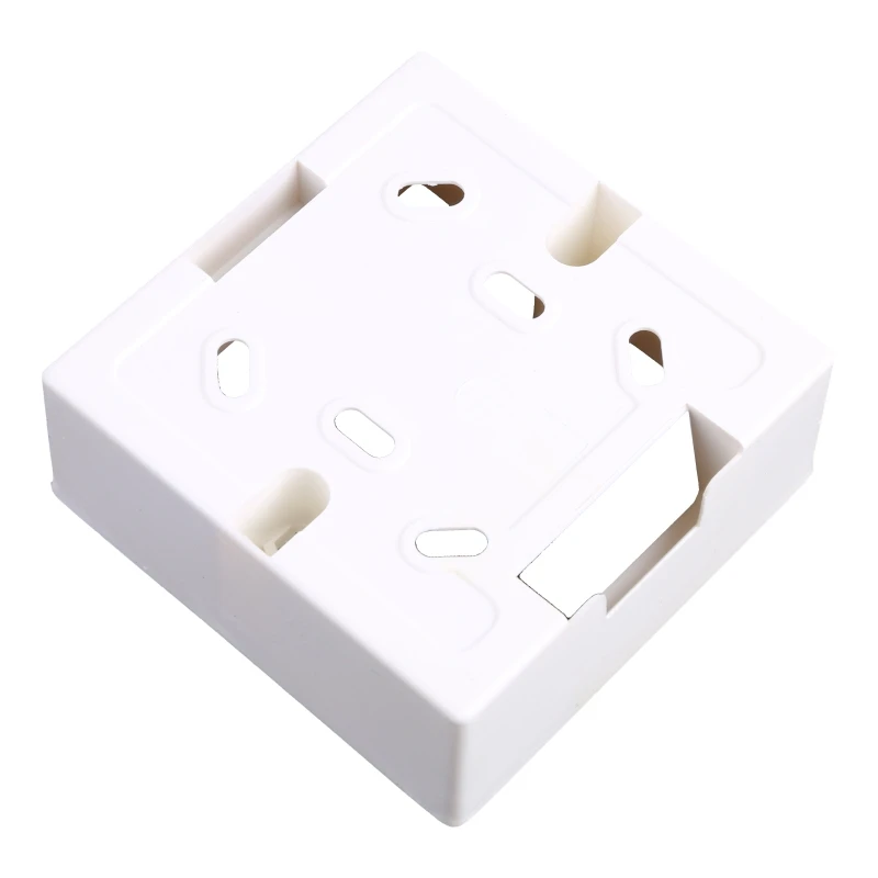 920L 86 Type PVC Junction Box Wall Mounted  Socket Base  Mount Electrical Outlet White PVC for  Cover