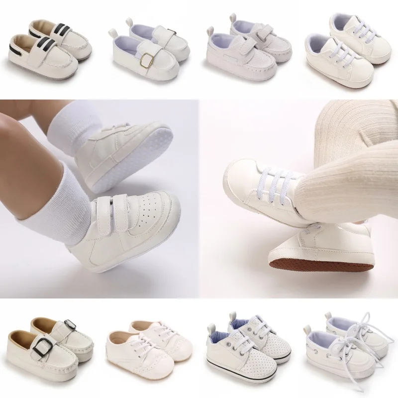 Comfortable soft soled sports shoes for newborn boys, first step shoes for 0-18 months old