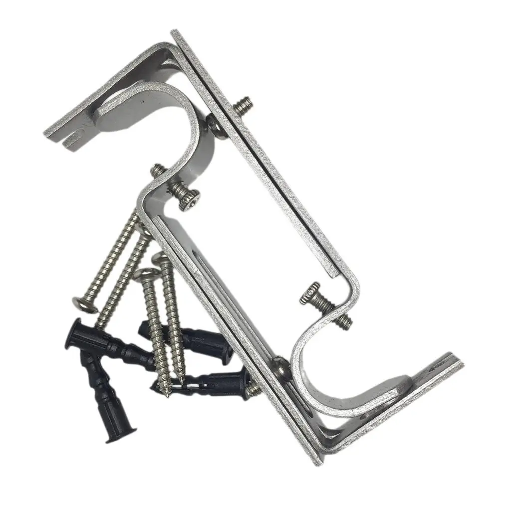 Extendable Curtain Rod Holder Metal Wall Bracket for Rail Curtains Support for