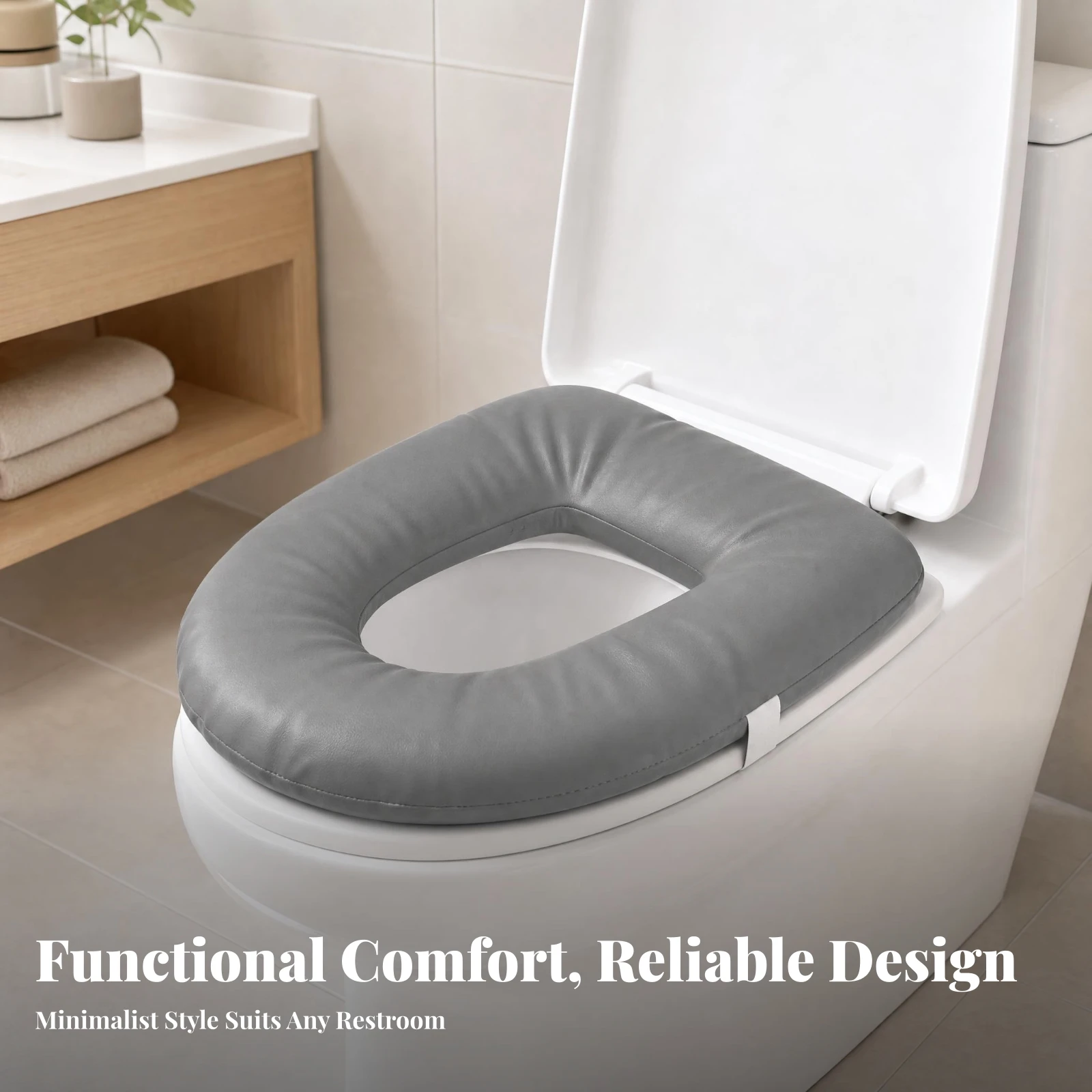 Padded Circular Seat Insert Smooth Finish Bedside Commode Cushion