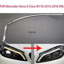 For Mercedes-Benz A Class W176 2016-2018 DRL Light Guide Plate Light Guide Tube Headlight Daytime Running Light Guide Angel Eye