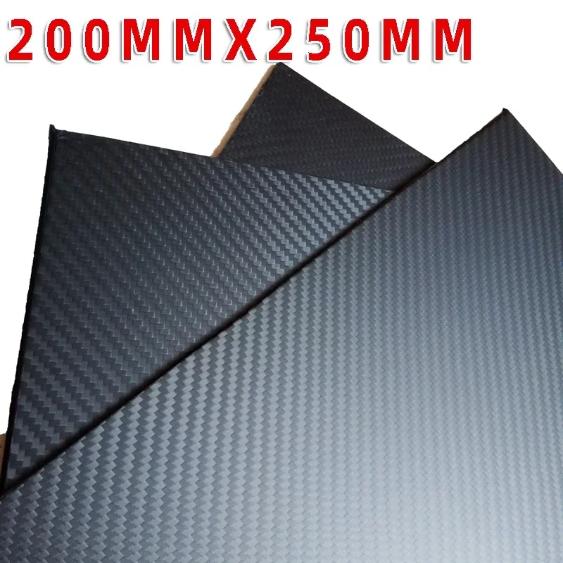 1pcs 200x250mm 3K  Carbon Fiber sheets 100% Pure Carbon Panel Board 0.5mm-5mm Thickness Carbon fiber sheet For RC Model