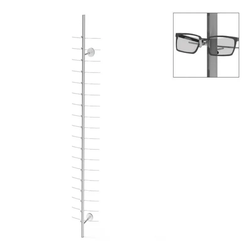 custom.Wall Mounted Eyeglasses Display Rack 18 frame Vertical Sunglasses Organizer Optical