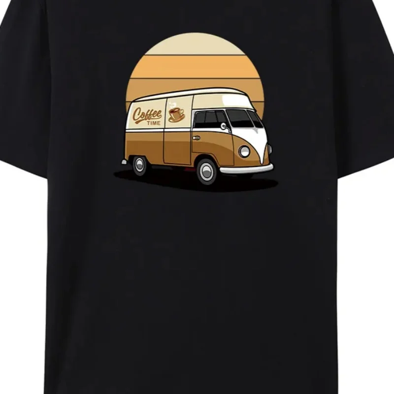 Camiseta informal de manga corta para hombre, camisa 100% de algodón con estampado a la moda, talla grande