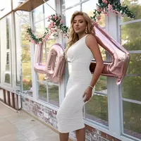Sexy Slim Fit Long Dress Women's Summer Outerwear Simple Spicy Girl Dress Cross-Border Spring Autumn Sleeveless Dress