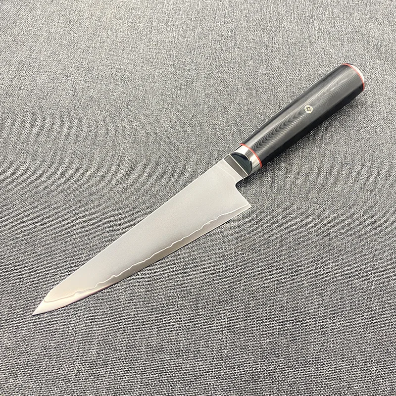 6 Inch Utility Knife 3-layers Clad Steel AUS-10 Blade G10 Handle Kiritsuke Chef Slicing Cleaver BBQ Kitchen Knife Cooking Tools