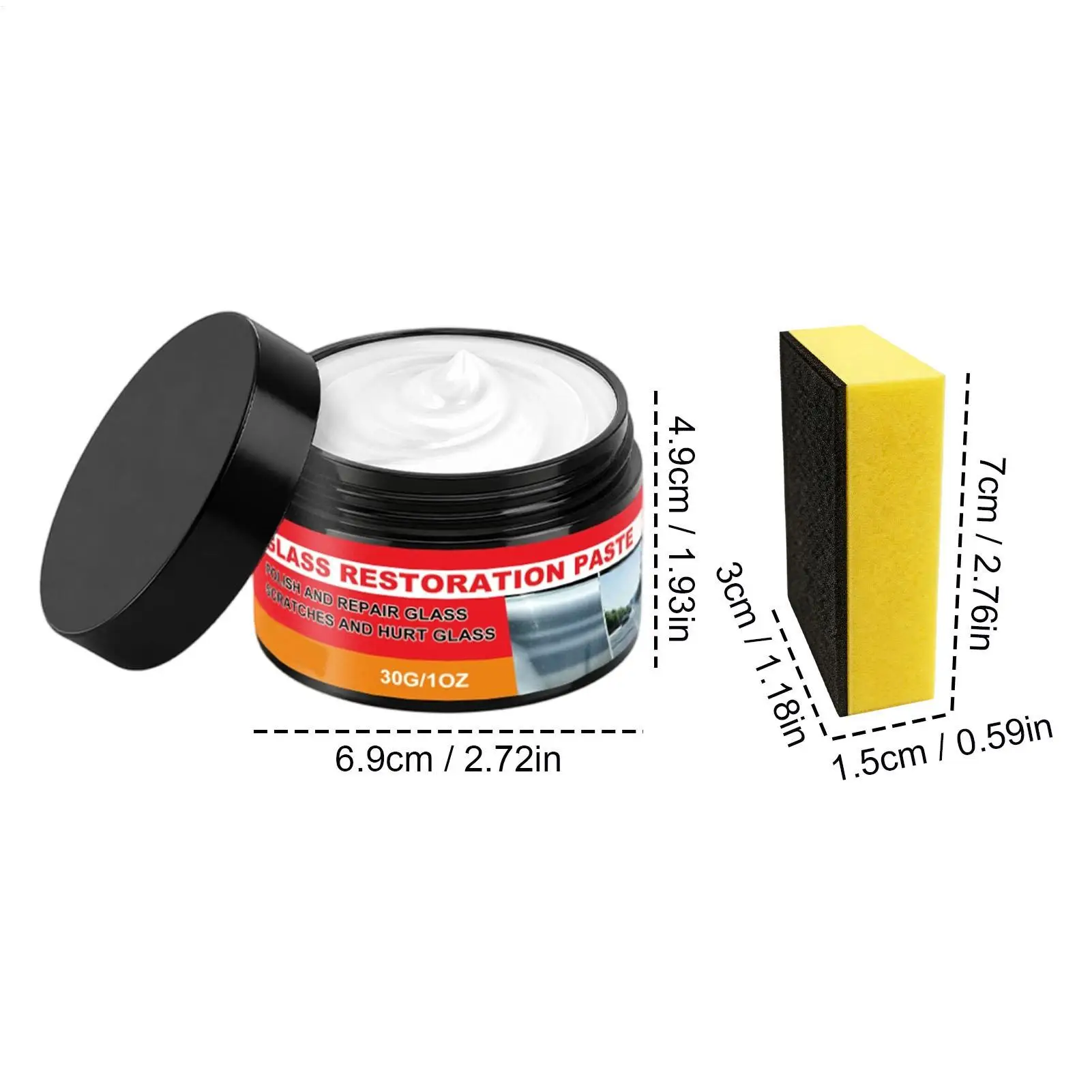 Windshield Scratch Remover Gentle Stain Removal Polishing Windshield Polishing Paste For Rearview Mirror Sunroof Truck SUV RV - view 6