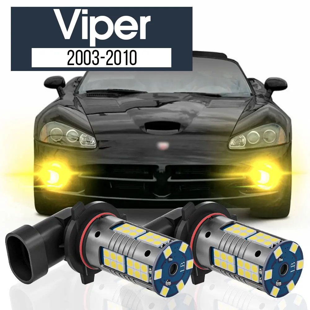 

2pcs LED Fog Light Lamp Blub Canbus Accessories For Dodge Viper 2003 2004 2005 2006 2007 2008 2009 2010