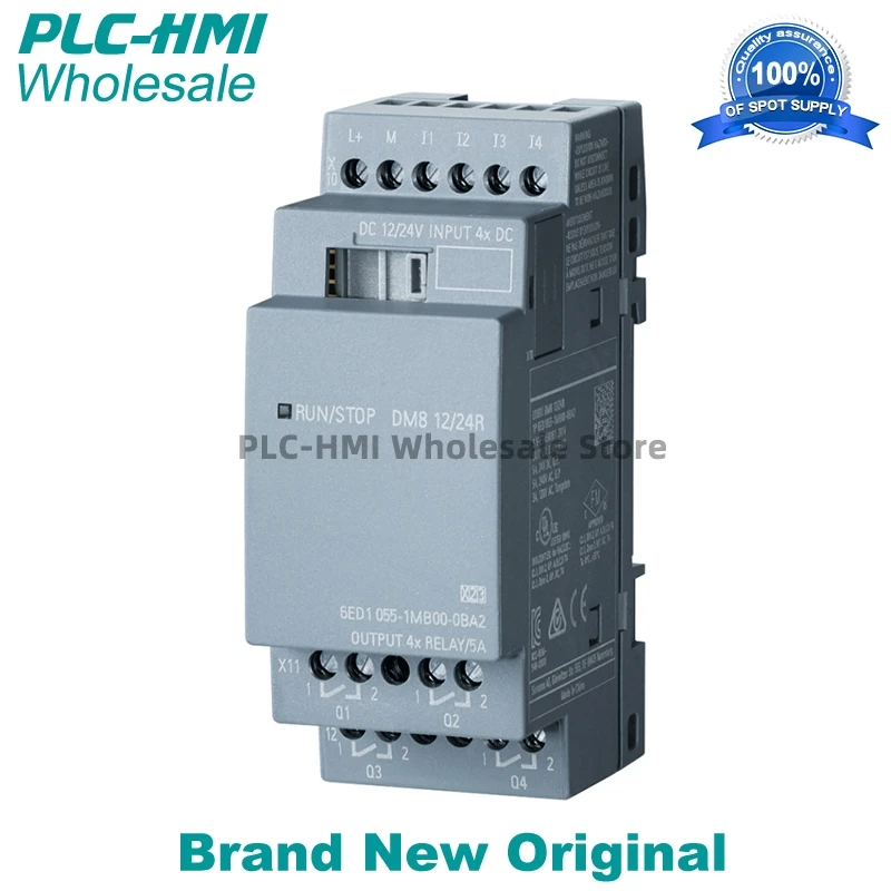 6ED1055-1MB00-0BA2 6ED10551MB000BA2 LOGO! DM8 12/24R Expansion Module, PS/I/O: 12, 24V/12V/24V/relay Original Brand New