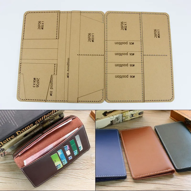 NUBECOM Business Wallets Making Stencil For Leather Leather Templates Long Wallet Template Leather Tools herramientas para cuero