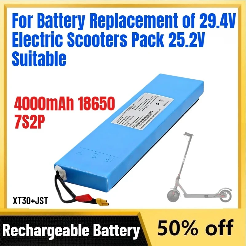 

New 4000mAh 18650 7S2P Li-ion Rechargeable Battery for Battery Replacement of 29.4V Electric Scooters Pack 25.2V Suitable