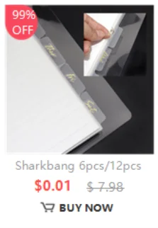 Sharkbang 5 Stück A5/A6/M5 PVC-Bindertaschen, PVC-Ticketaufkleber, Aufbewahrungstaschen, 6 Löcher, transparenter Organizer für Tagebücher – Detail 3