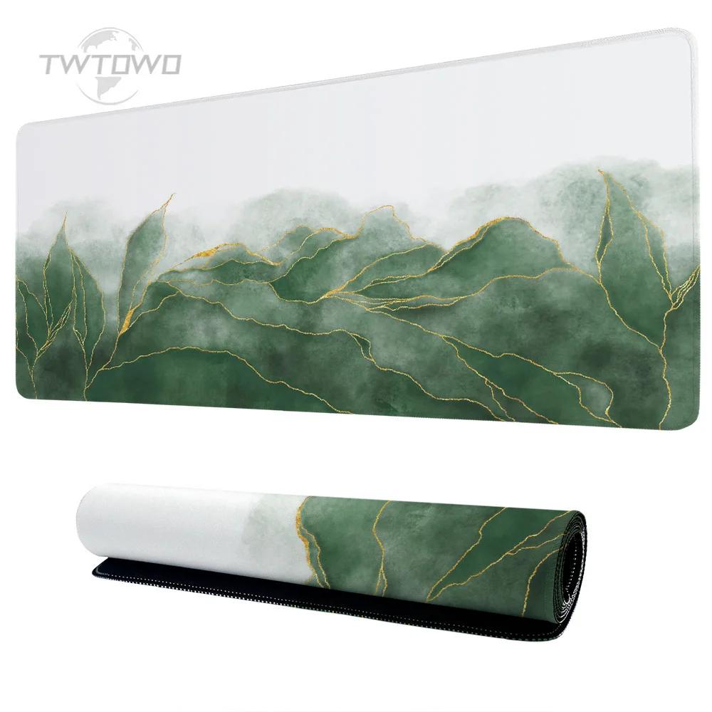 Mouse Pad Gamer Tropical Green Palm Leaves XL Home HD Custom Mousepad XXL MousePads Playmat Soft Non-Slip Office PC Mouse Mats