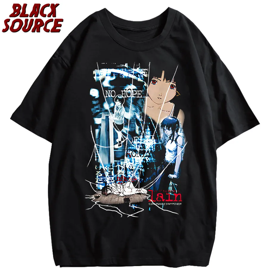 Serial Experiments Lain Tshirt Funny Anime Comfortable Harajuku