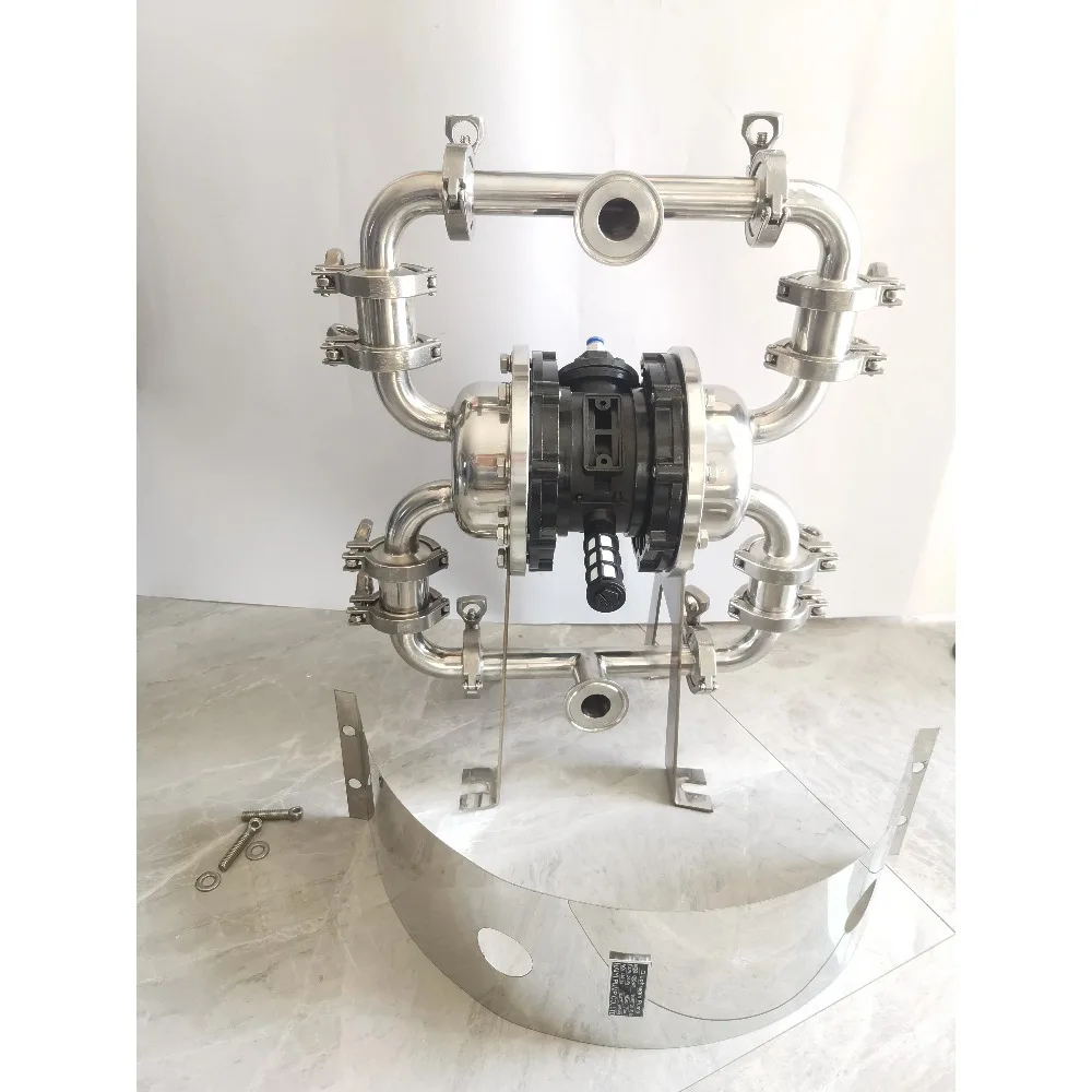 QBY3‑W25 Food Grade Sanitary Air Operated Double Diaphragm Pump Stainless Steel Self‑Priming Transfer Pump