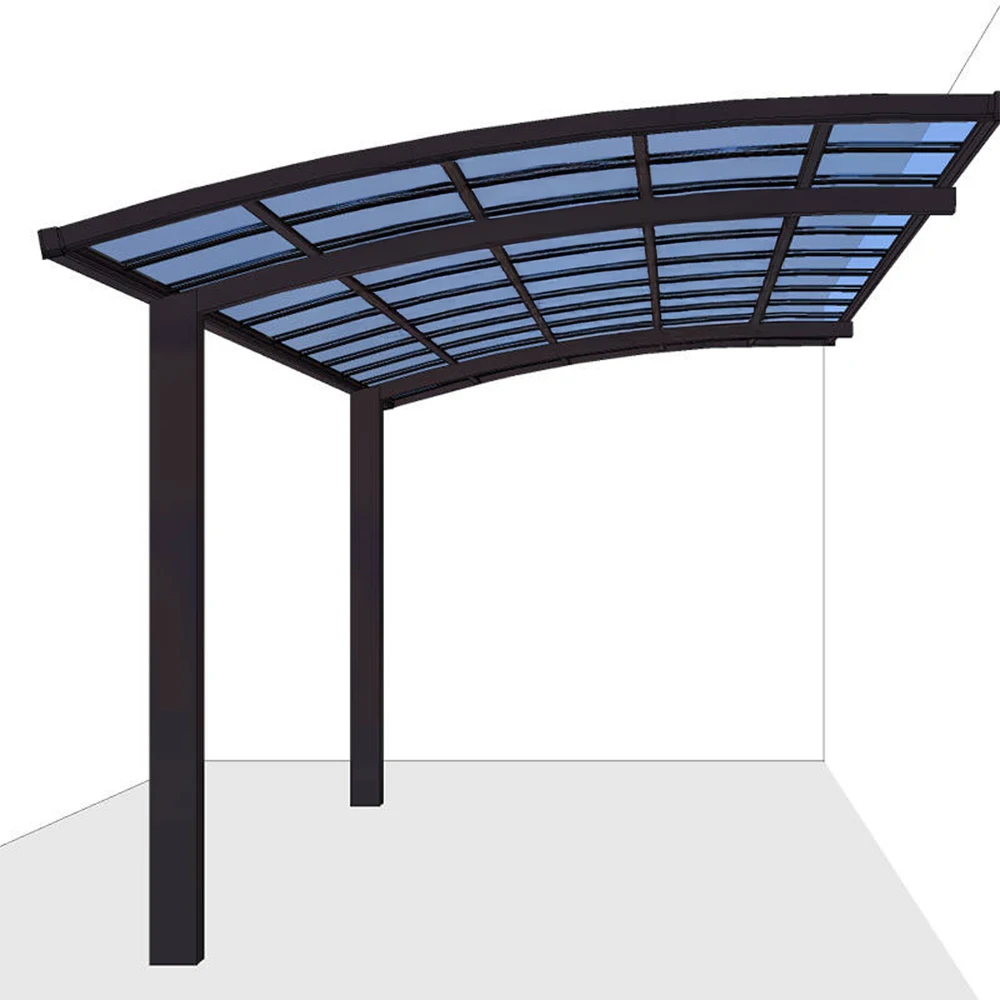 Custom Size Polycarbonate Roof Awning – Durable Aluminum Carport Shelter for Cars and Motorbikes Door Canopy Covers
