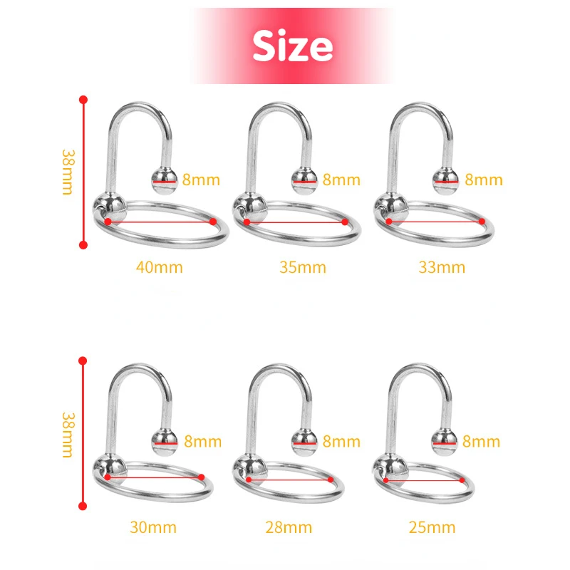 SM Urethral Dilator Cock Ring Stainless Steel Ejaculation Delay Penis Ring Metal Bead Delay Lock Fine Penis Plug Sex Toy for Men