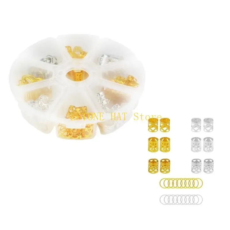 

49MF 100 шт., полые кольца для волос, сверкающие кольца для кос, женские модные кольца для волос