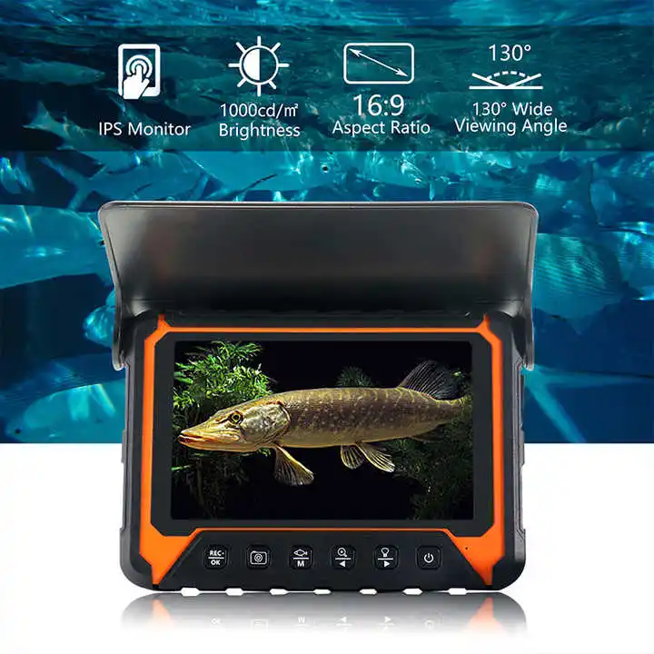 5 Inch Screen 1000TVL  Wide Angle Underwater 15/30M Fishing Camera DVR Take Photo and Video Fish Finder