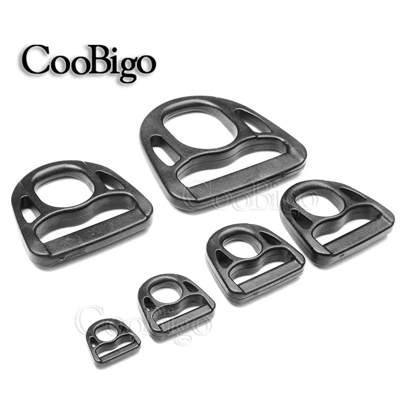 5pcs Outdoor Tactical Backpack Durable D-Ring Buckle Multiuse Plastic for Hooks Strap Webbing 13mm~50mm