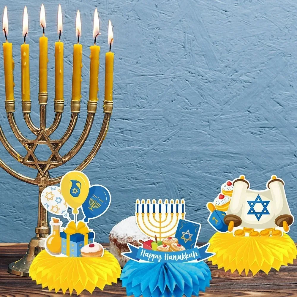 HanuKAH العسل ورقة فن الديكور ، ديكور اليهودية ، حفلة رأس السنة ، ورقة سطح المكتب ، الكرة السبت