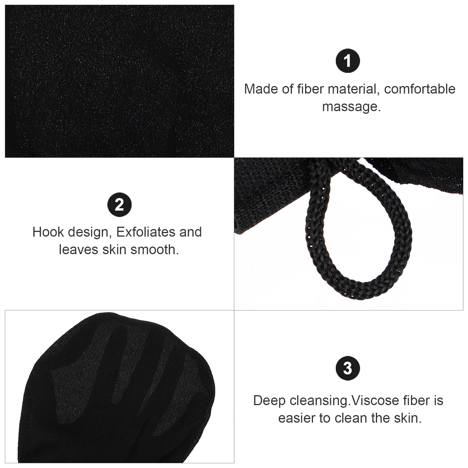 

1 Pair Bath Exfoliating Gloves Body Smooth Deep Cleansing Durable Quality Suitable Oily Dry Skin Easy Clean Gift