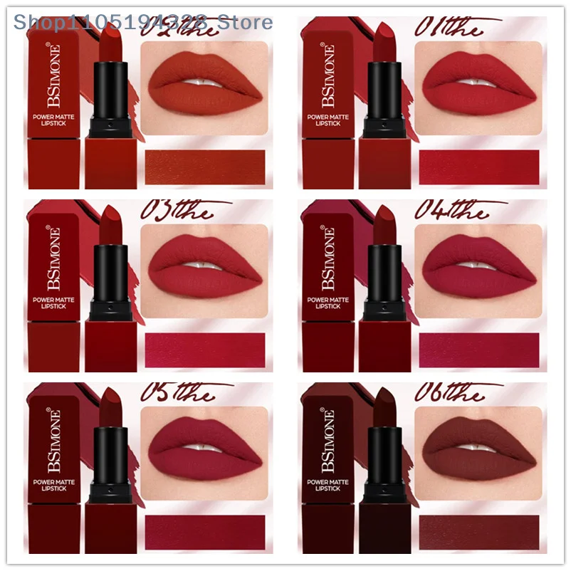 [MP]Waterproof Moisturizing Long-Lasting Velvet Matte Lip Gloss Red Lip Tint Makeup Advanced Matte Finish For All Skin Types