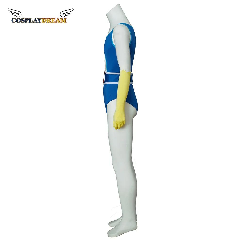 Men's Halloween Lion-O Cosplay Costume Cosplay Superhero Lion-O Battle Suit Set Zentai Bodysuit with Gloves Set