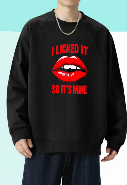 

Футболка для мужчин осень Пара Harajuku с длинными рукавами Футболка с графическим рисунком Lips And Text Sports Y2k Футболка с принтом Спортивная мужская одежда Oversize