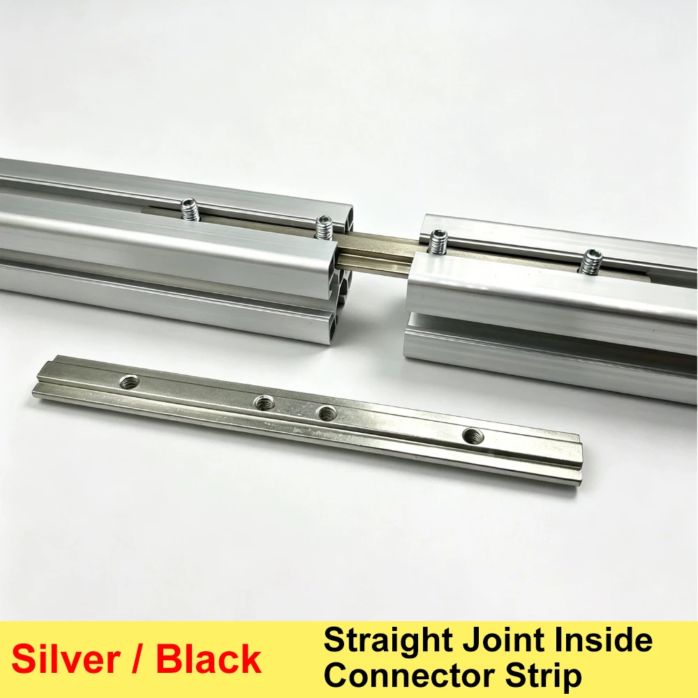 1/2/5pcs Straight Joint Inside Connector Strip V-Slot T-Slot Joiner For 2020 3030 4040 4545 Aluminum Profile With Screws