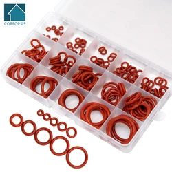 PCP 페인트볼 VMQ 고압 실링 실리콘 O링, 레드 OD 6-30mm CS 1.5mm 1.9mm 2.4mm 3.1mm 개스킷 교체, 150PCs