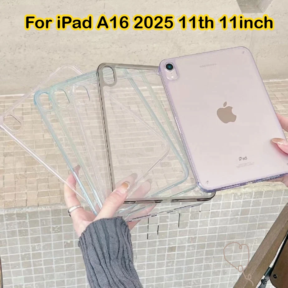 

Tablet Case for IPad A16 2025 Pro 2024 11 Cases Air7 3 4 5 6 7 8 9 10 11th Generation 11inch Mini HD Clear Shockproof Hard Cover