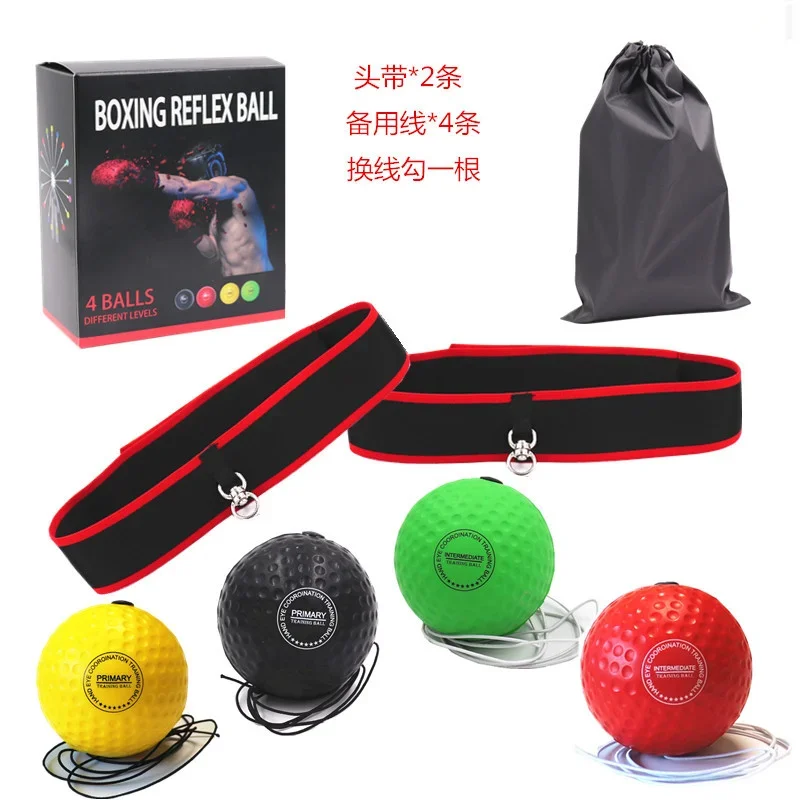 Boxing Speed Ball Head-mounted PU Punch Ball  Sanda Training Hand Eye Reaction Home Sandbag Fitness Boxing Equipment