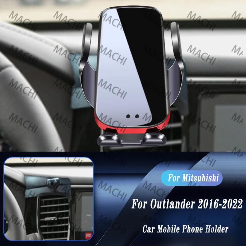 Carro para mitsubishi outlander 2016-2022 carregador sem fio suporte do telefone de montagem automática ajustável suporte de navegação gps acessórios