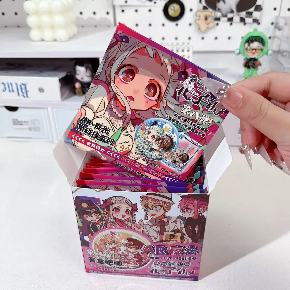 Jibaku Shounen Hanako-kun Leuchtende Laser-Anstecknadel Blind Box Anime Doppel-Flash-Pin Brosche Sammlerstück Merchandise Geschenk – Detail 4