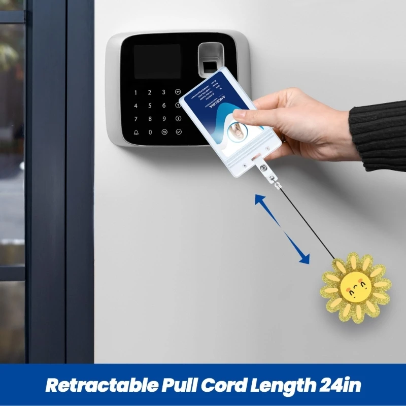Sun Badge Reels Badge Holder for School Use with Retractable Holder Clip