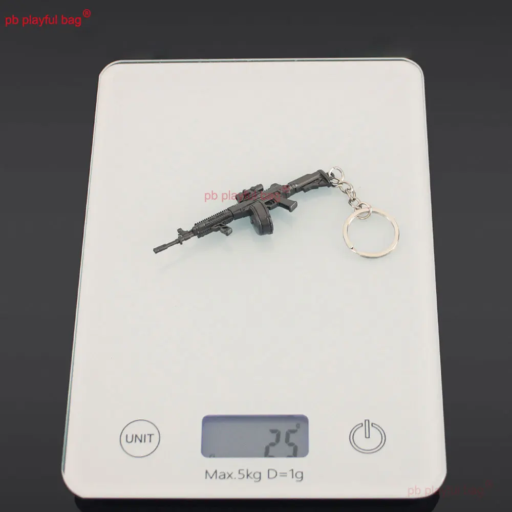 미니 9cm T03 소총 금속 장난감 총 모델 열쇠고리 펜던트 게임 무기 수집 장식 액션 피규어 어린이 크리스마스 선물 ZG396