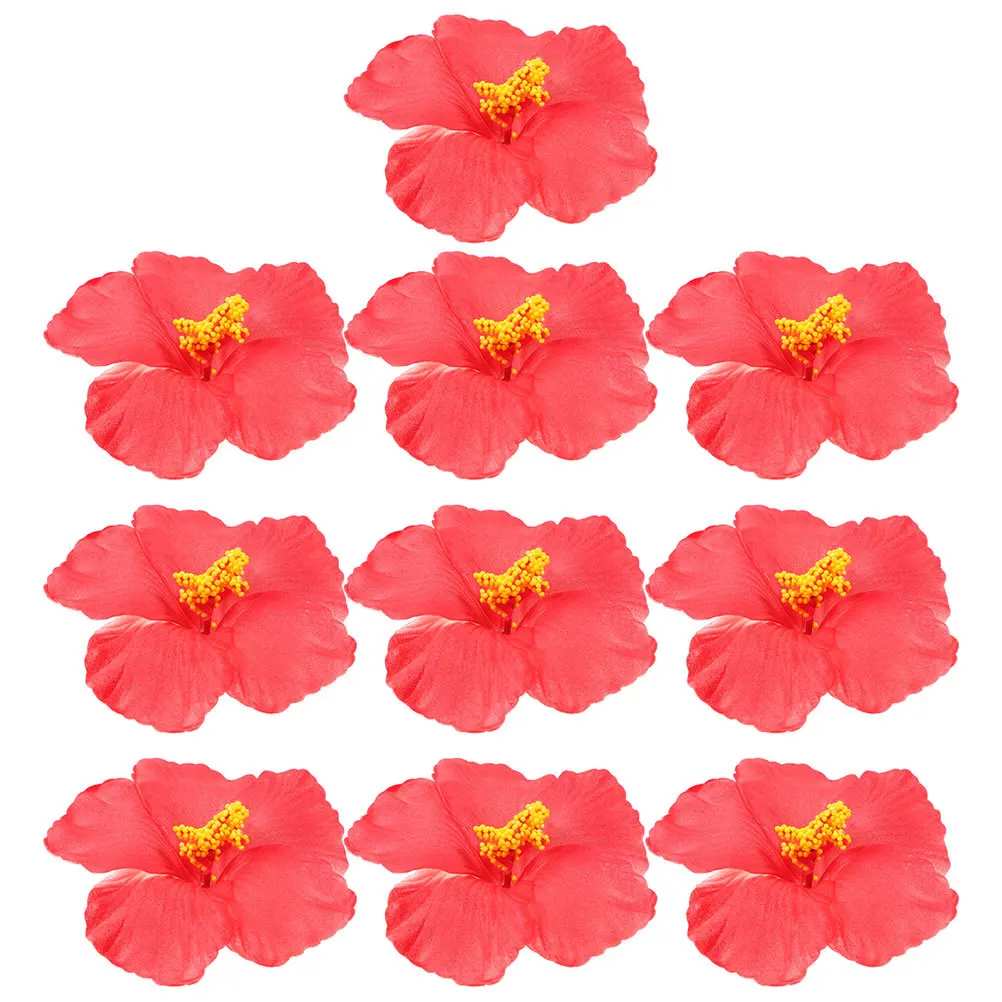 

Flowers Decor 20 Pcs Faux Floral for Hair Accessories Outdoor Garden Fake Plants Red Artificial Blooms