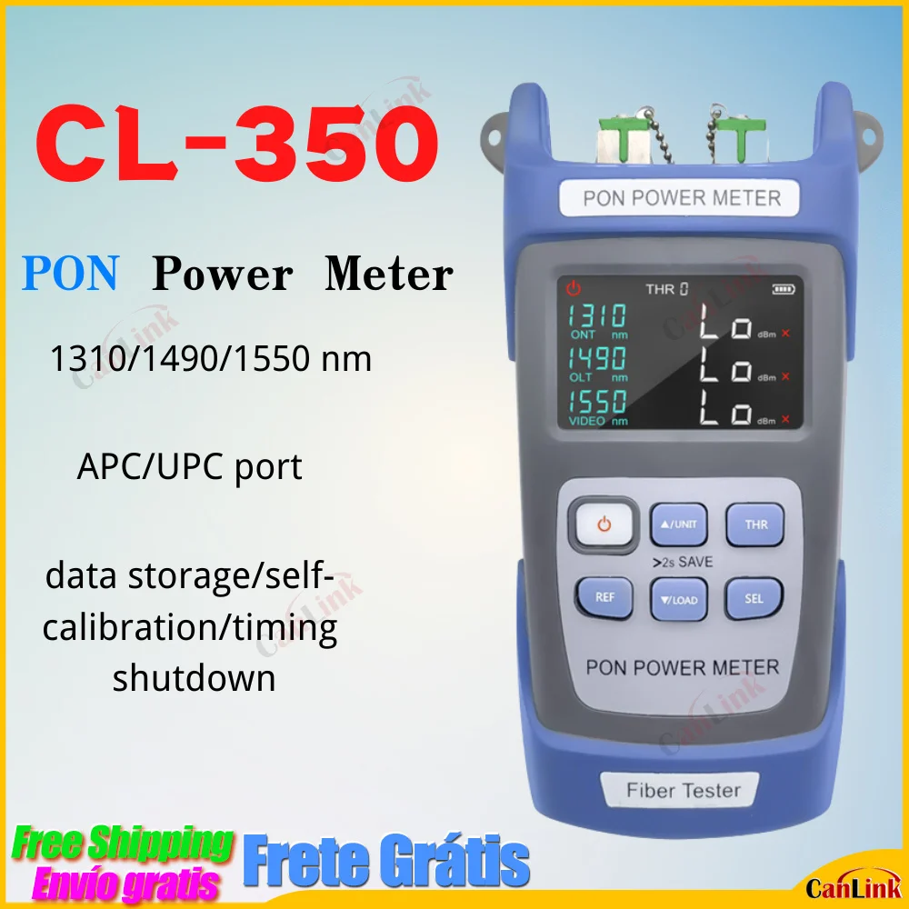 

Fiber Optical PON Power Meter CL-350U/A UPC/APC Port(optional) FTTX/ONT/OLT 1310/1490/1550nm As AUA-350U/A