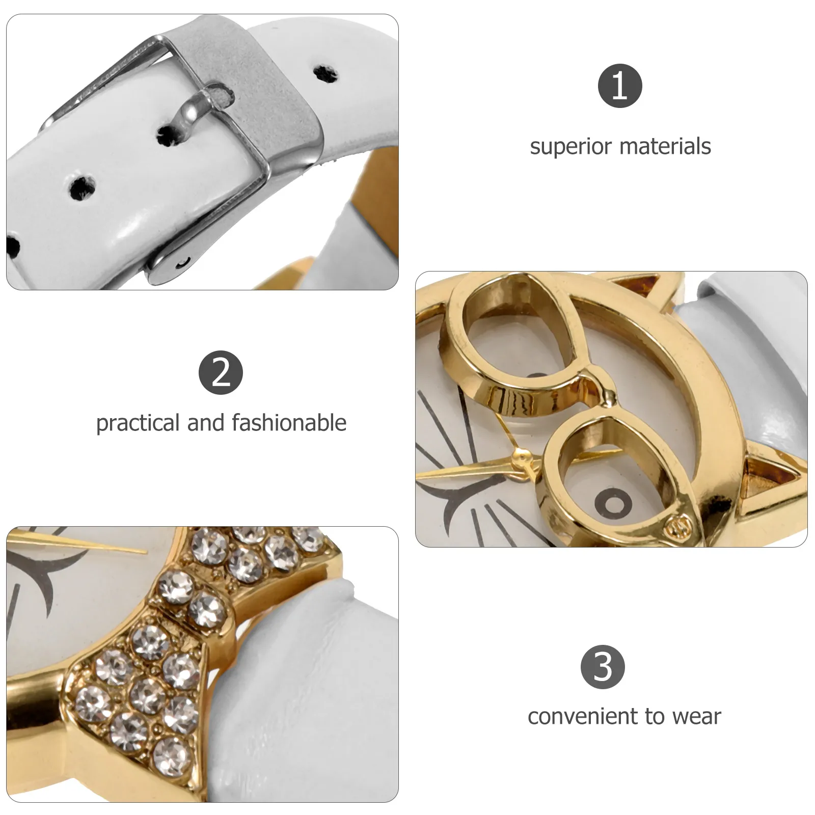 ساعات للأطفال معصم الأطفال الأصلي مقاوم للماء المرأة فتاة ديكور رقمي السيدات القط الساعات الرياضية هدايا عيد ميلاد الفتيات #4