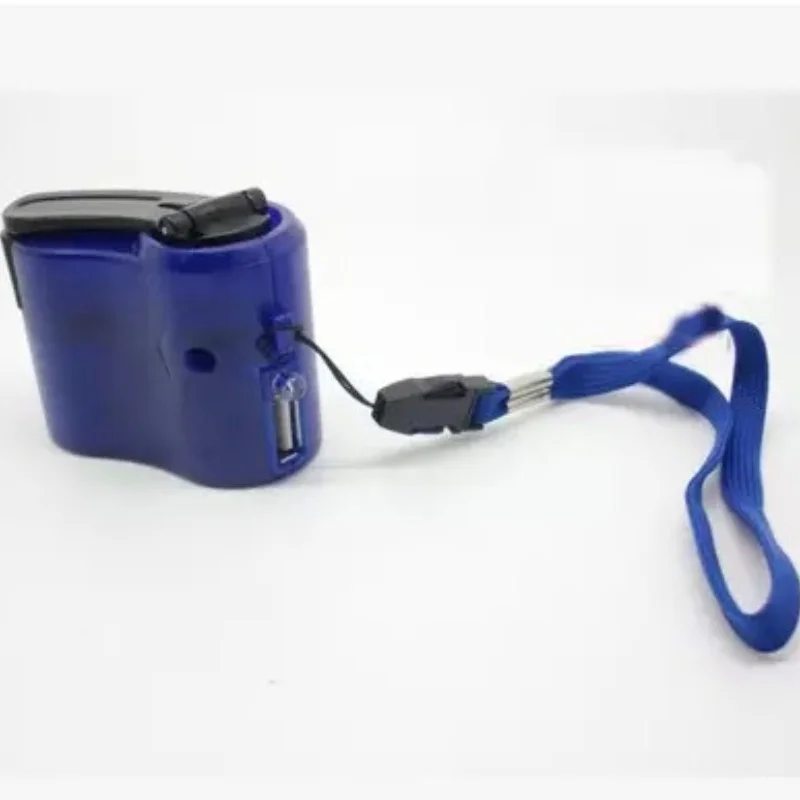 SURVIVAL DYNAMO HAND CRANK pengisi daya ponsel USB darurat dengan LED merah