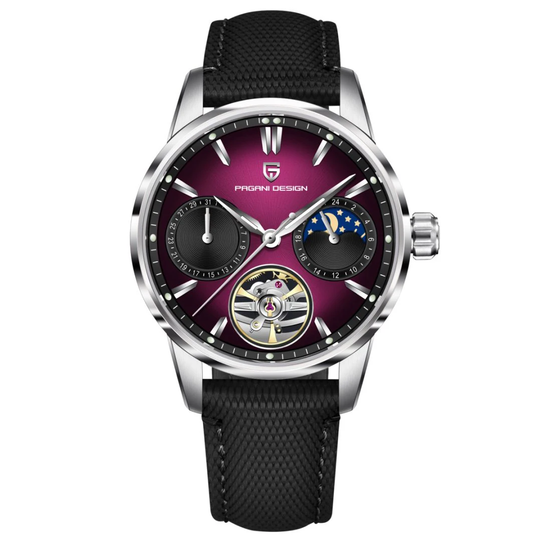 Men's Automatic Mechanical Watch with Moon Phase