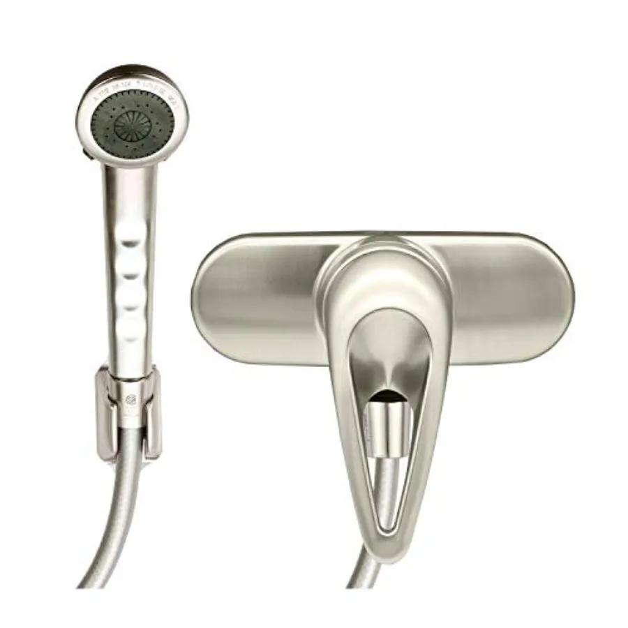 

RV Mobile Home Shower Faucet with Hand-Held Shower, Brushed Nickel