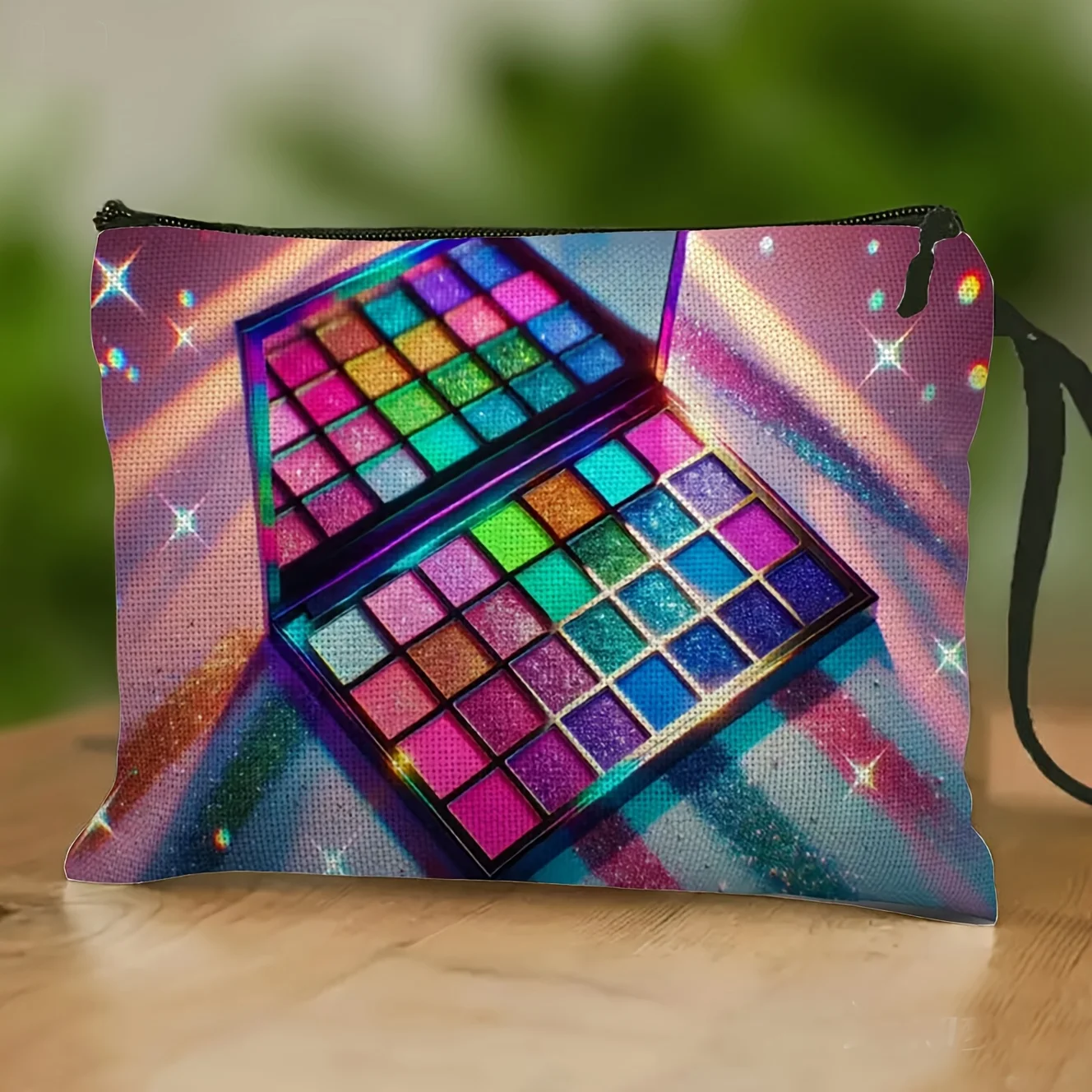 Colorful Shimmering Multi-Color Eyeshadow Palette Storage Pouch with   Women's Lightweight Makeup Bag A Must-Have It