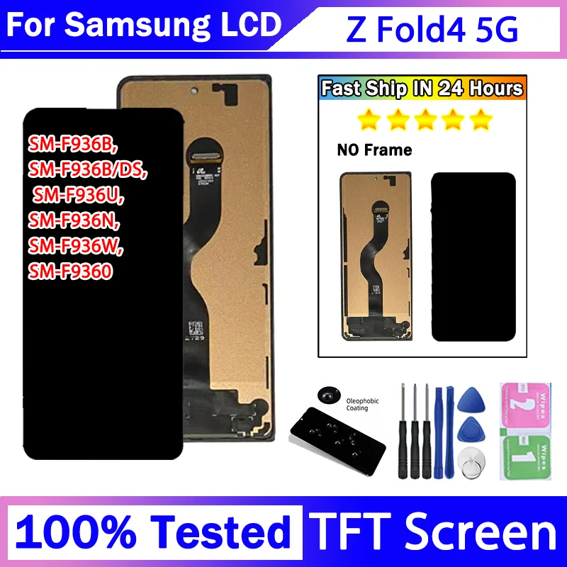 TFT For Samsung Z Fold 4 5G LCD Display Screen Digital Touch Assembly For Samsung ZFold4 SM-F936B SM-F936U Main Screen