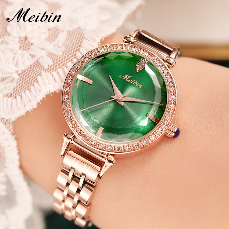 New Arrival Ladies Elegant Round Dial Clock Series Waterproof Quartz Movement Business Women Wrist Watch