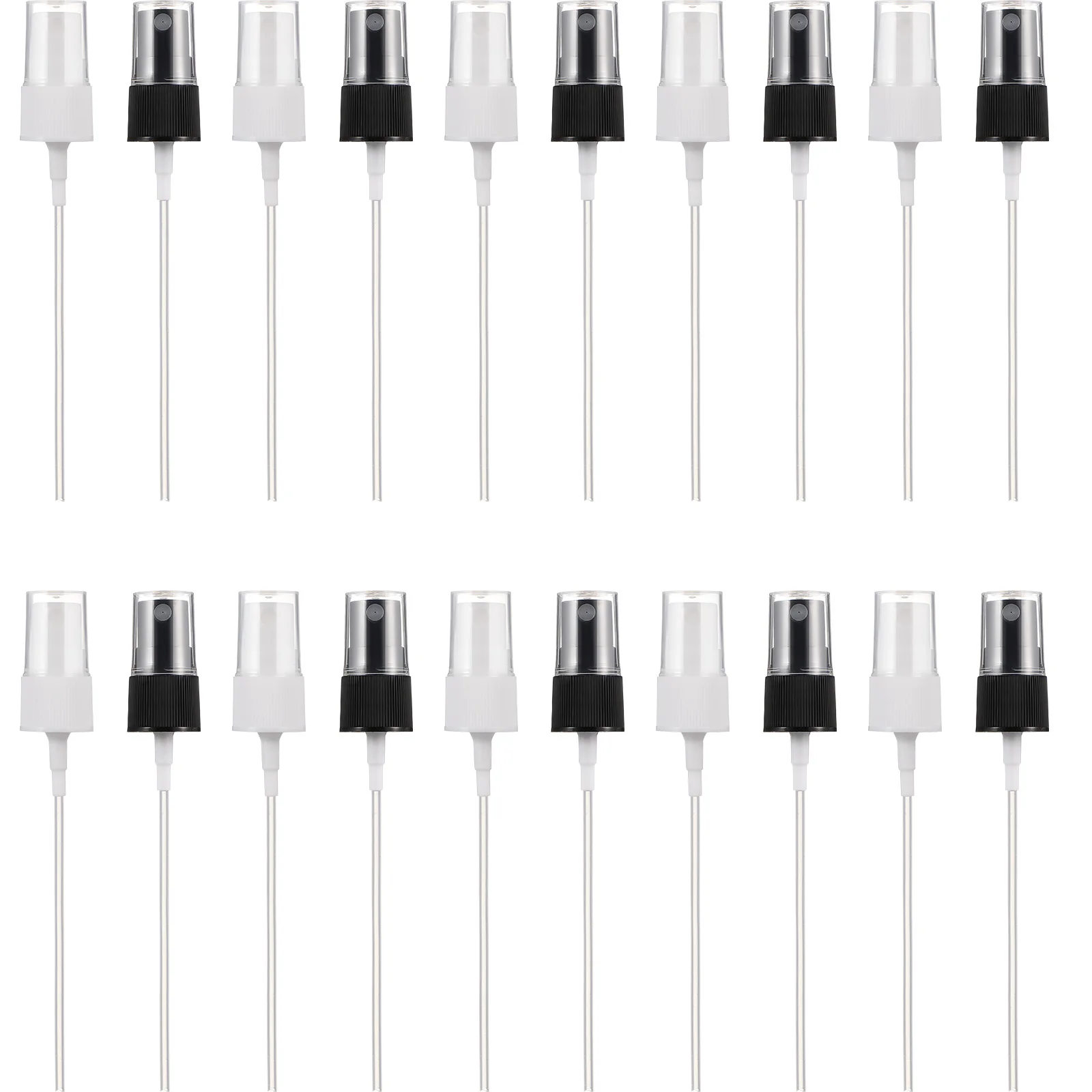 Tête de pulvérisation 10 noirs, 10 blancs, brume Fine de remplacement pour parfum, bouteille de voyage, réutilisation, accessoires de sparyer, pulvérisateur de brume, 20 pièces